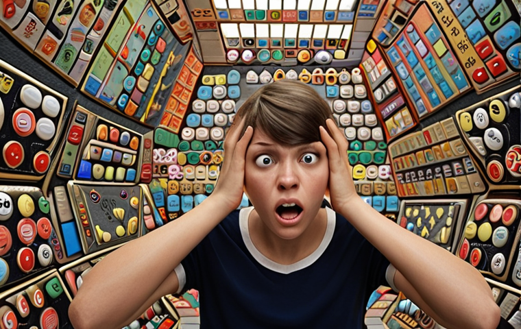 ** A person overwhelmed by points and badges in an online course, focusing on accumulating them rather than learning the material. The scene should visually represent the feeling of being trapped in a game-like system that distracts from the actual educational goal.
**