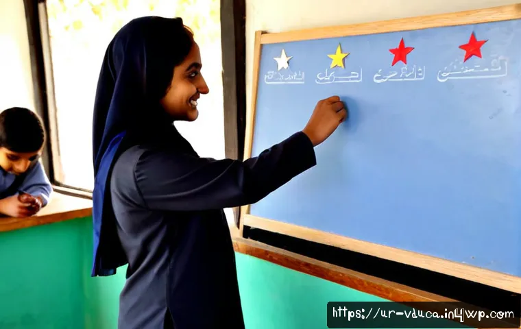 Home 17 게이미피케이션을 통한 학생 참여 증진 전략 - Photorealistic Pakistani secondary school classroom using gamified learning, diverse Urdu-speaking s...